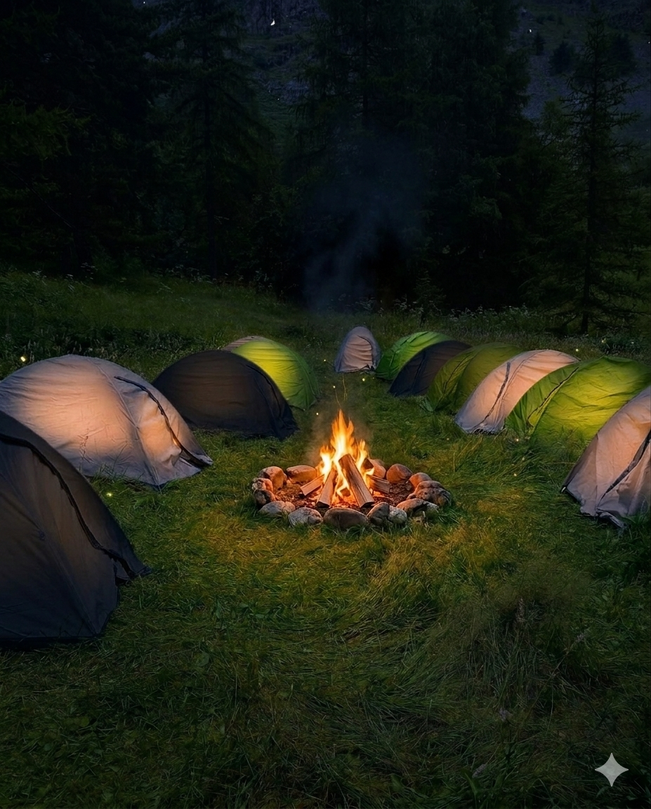 Camp de bivouac Fire Adventure — enfants des foyers d'accueil